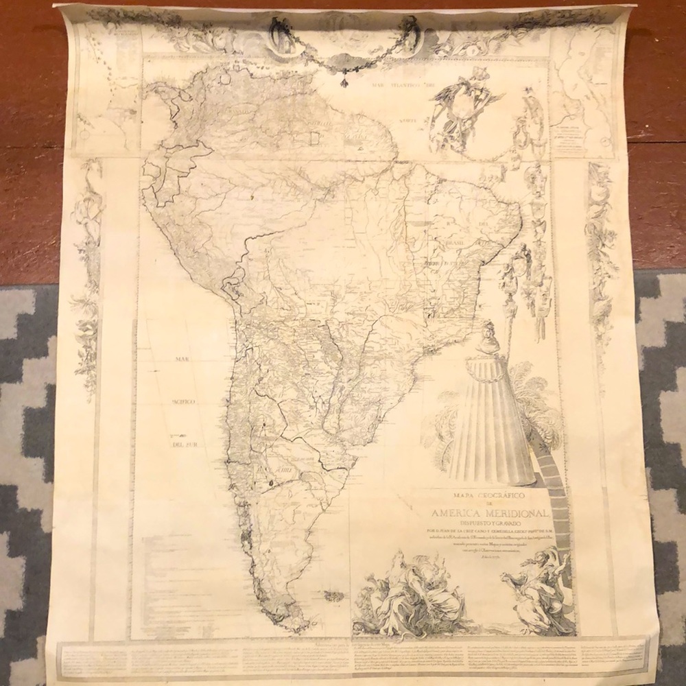 South America Aged Map 🗺